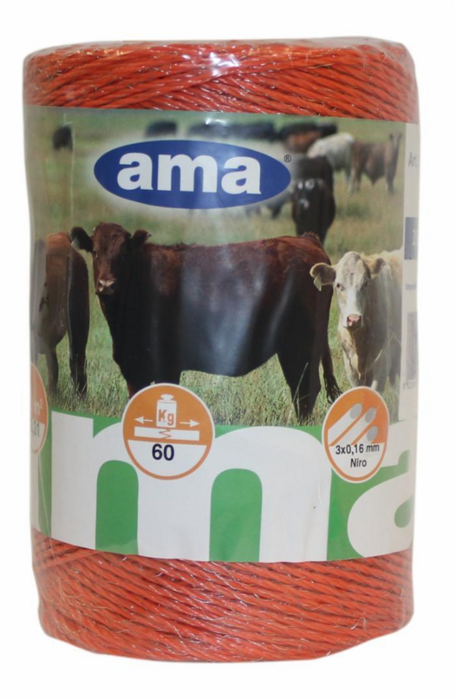 Ama - 18978 - BOBINA FILO ELETTRIFICATO ARANCIO LUNGHEZZA 250 MT